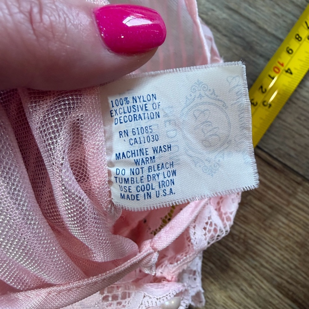 vintage long Victorian romantic whimsical nightgown lace slip by Undercover Wear - Picture 12 of 12